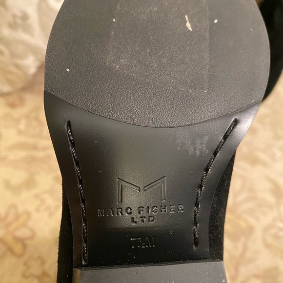 Marc Fisher Ltd Boots, Black Suede Size 7.5 - Picture 7 of 8